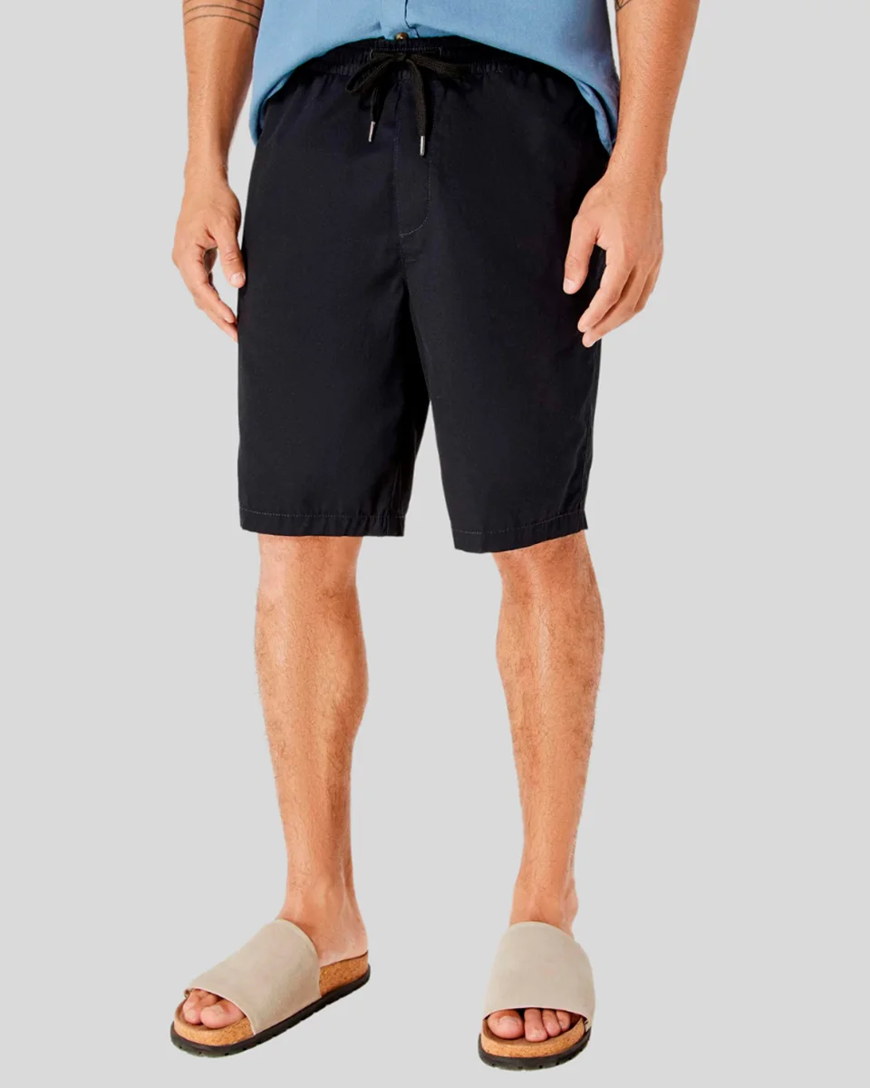 Hering bermuda basica masculina reta em sarja h4fa — PRETO (foto 4)