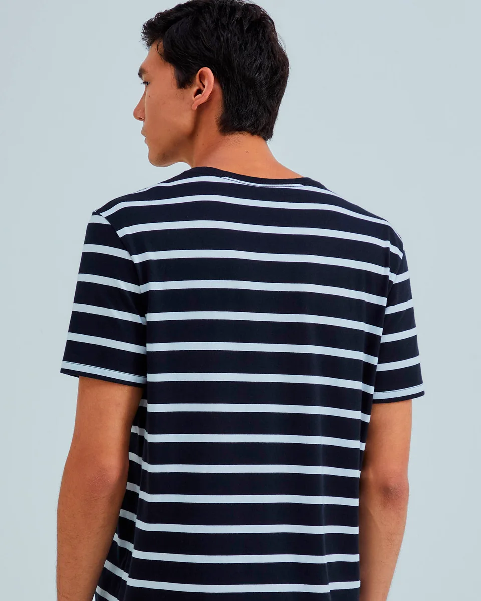 Hering camiseta mm masc kgml — LISTRADO PRETO/BRANCO (foto 3)