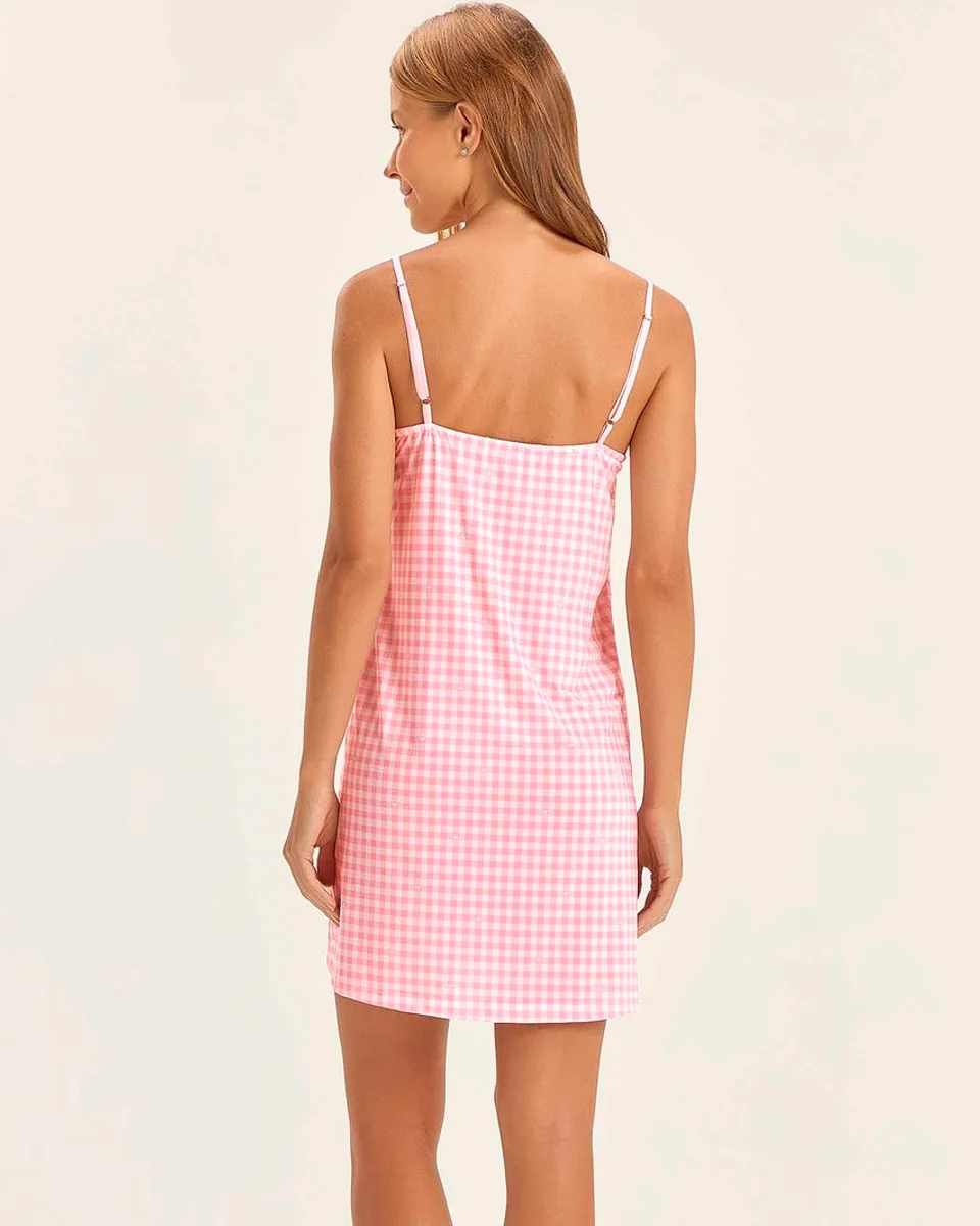 Cor com amor camisola alça 2011418 — ROSA/XADREZ (foto 2)