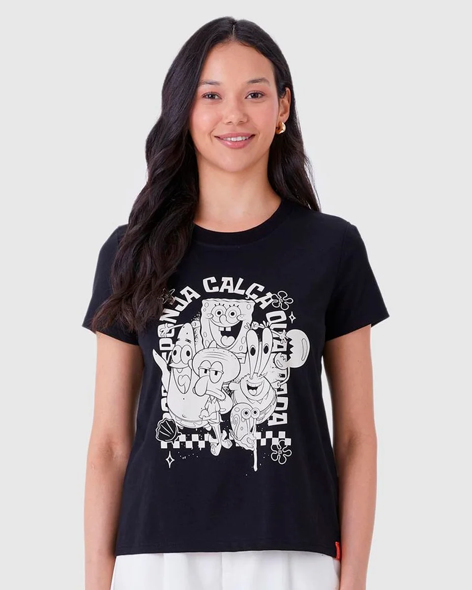 Malwee camiseta baby look 1000132850 — PRETO (foto 3)