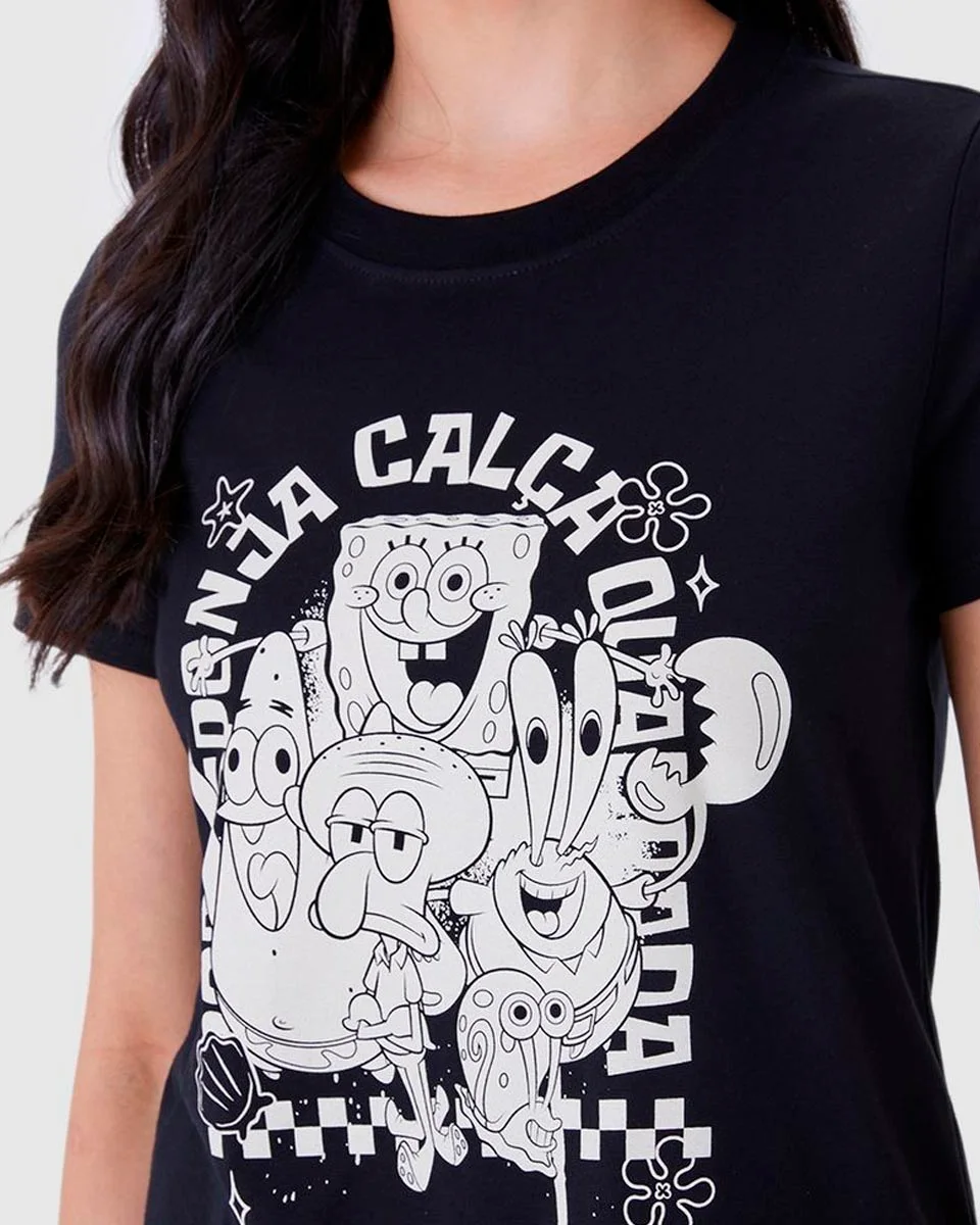 Malwee camiseta baby look 1000132850 — PRETO (foto 2)