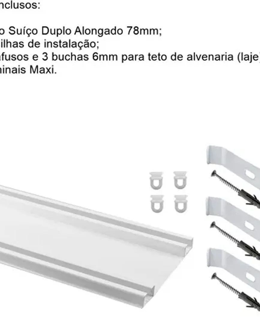 Bella arte trilho deslizante duplo com espacamento — BRANCO (foto 3)