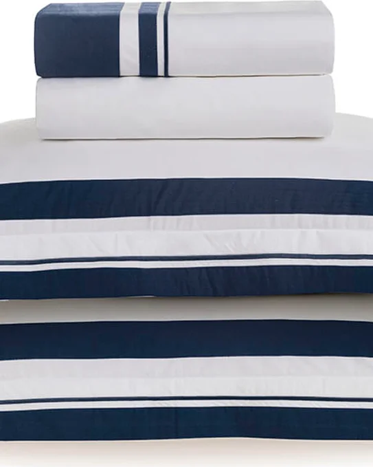 Trussardi jogo de cama san lorenzo — BRANCO/MARINHO (foto 1)