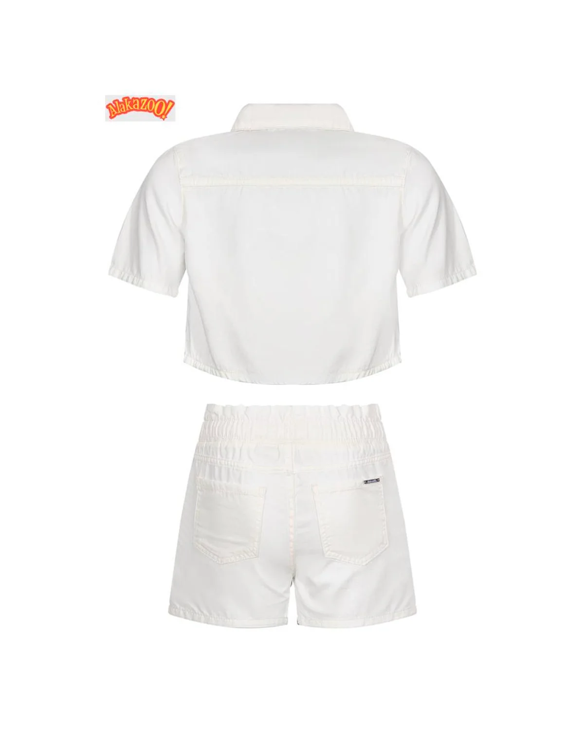 Alakazoo conjunto shorts e camisa sarja 21047 — OFF WHITE (foto 2)