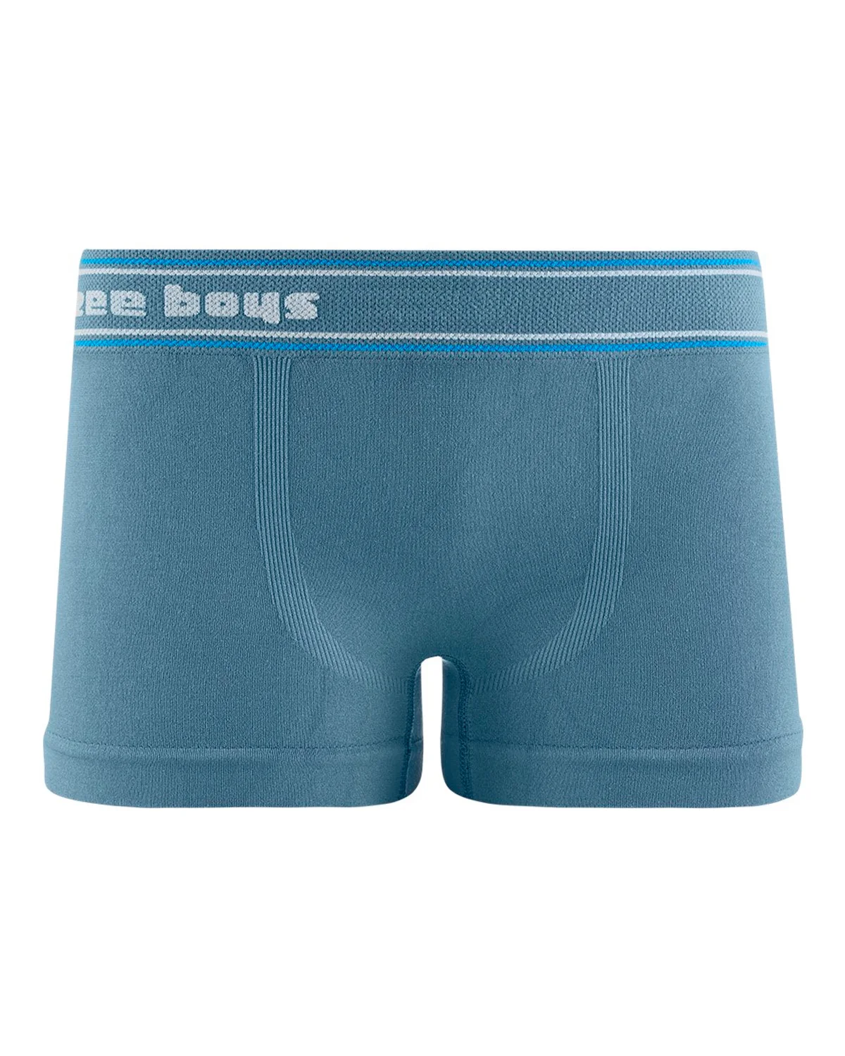 Zee rucci cueca boxer infantil com detalhe de listras no cos sem costura — AZUL (foto 1)