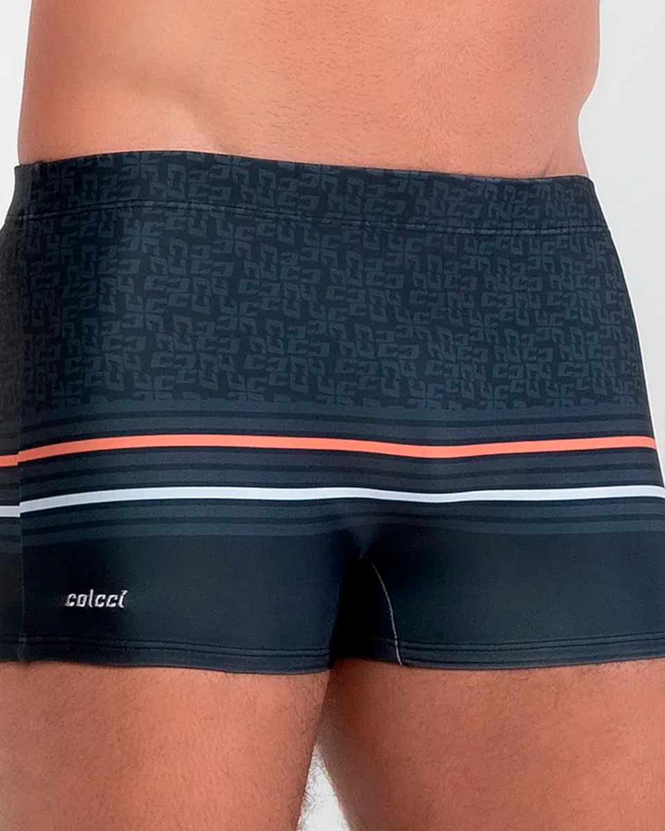 Mash sunga boxer estampado logo com listra colcci cl3.86 — PRETO (foto 3)