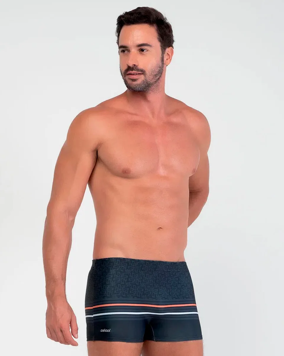 Mash sunga boxer estampado logo com listra colcci cl3.86 — PRETO (foto 1)