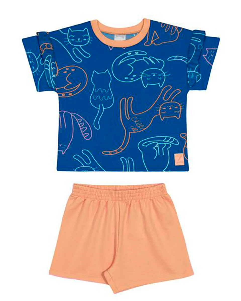 Alakazoo conjunto m.m.pent/moletom s/fe 19324 — CATS AZUL (foto 1)