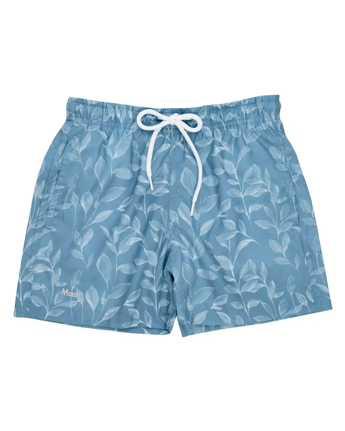 Mash short inf estampado folhas aquarela 619.50 — AZUL DENIM (foto 1)