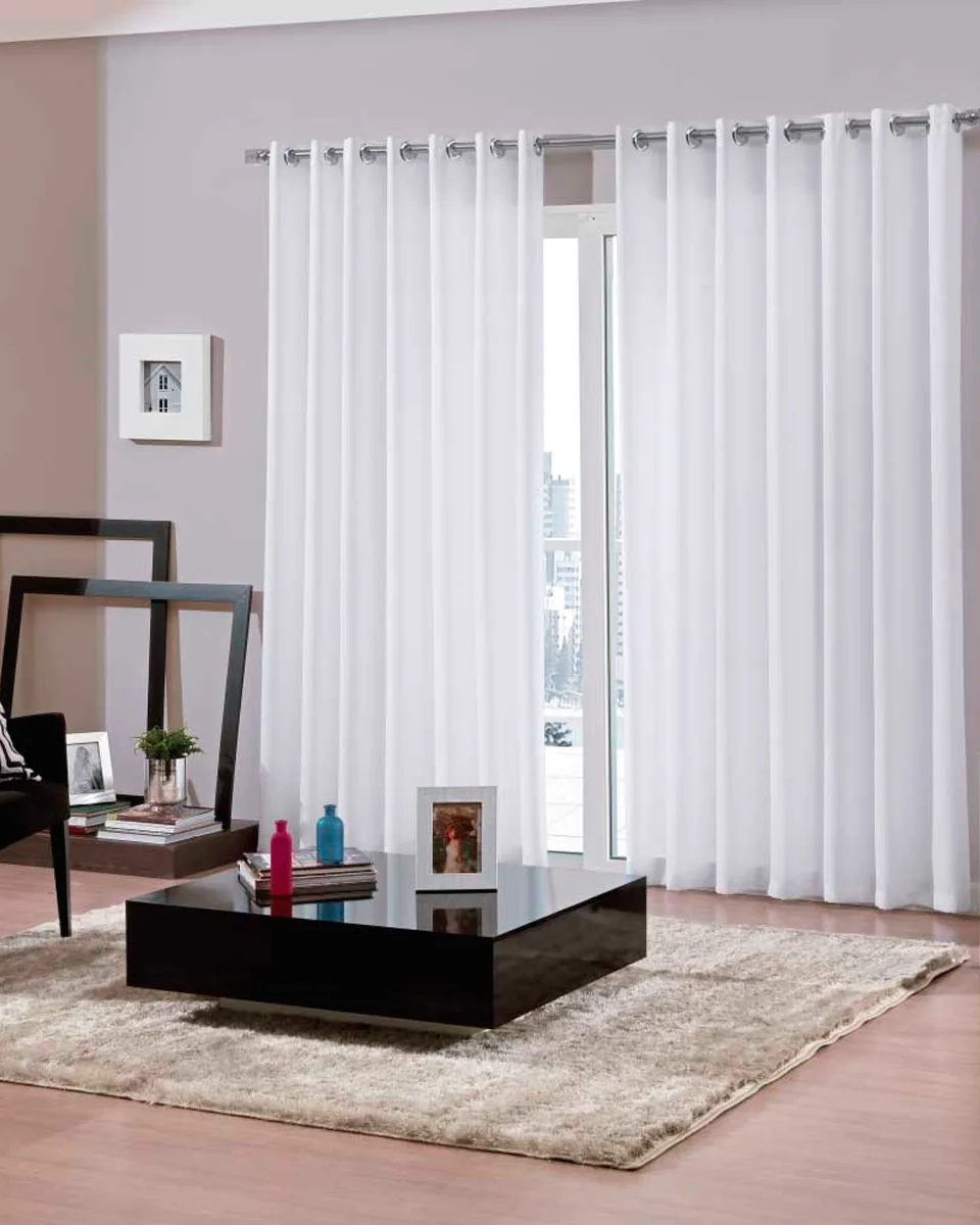 Bella janela cortina duo total bellini — BRANCO (foto 1)