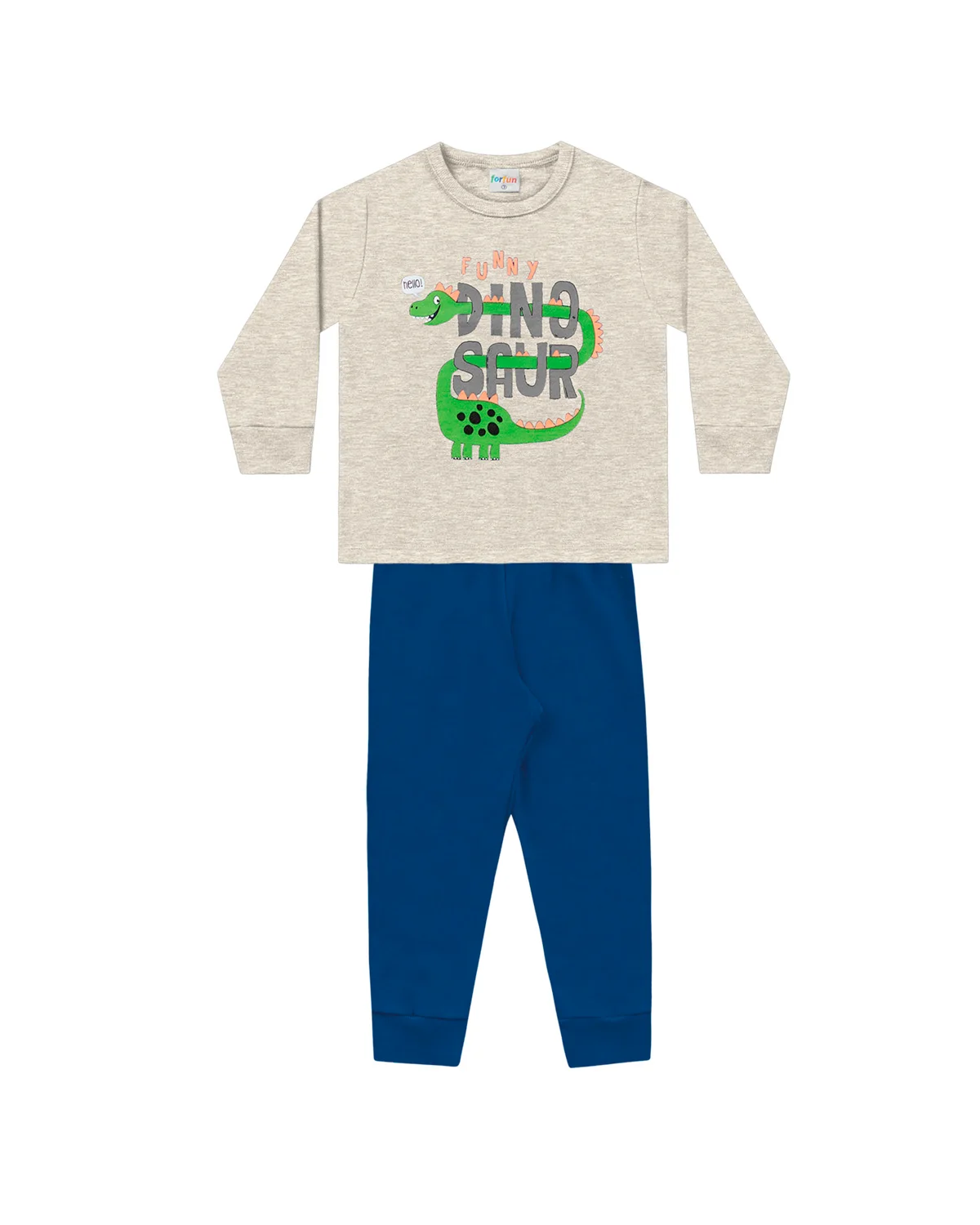 Forfun conjunto casaco com calca — MESCLA/AZUL (foto 1)