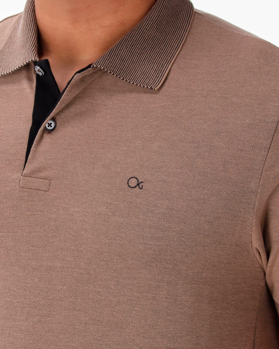 Ogochi camisa polo manga curta slim casual piquet (foto 7)