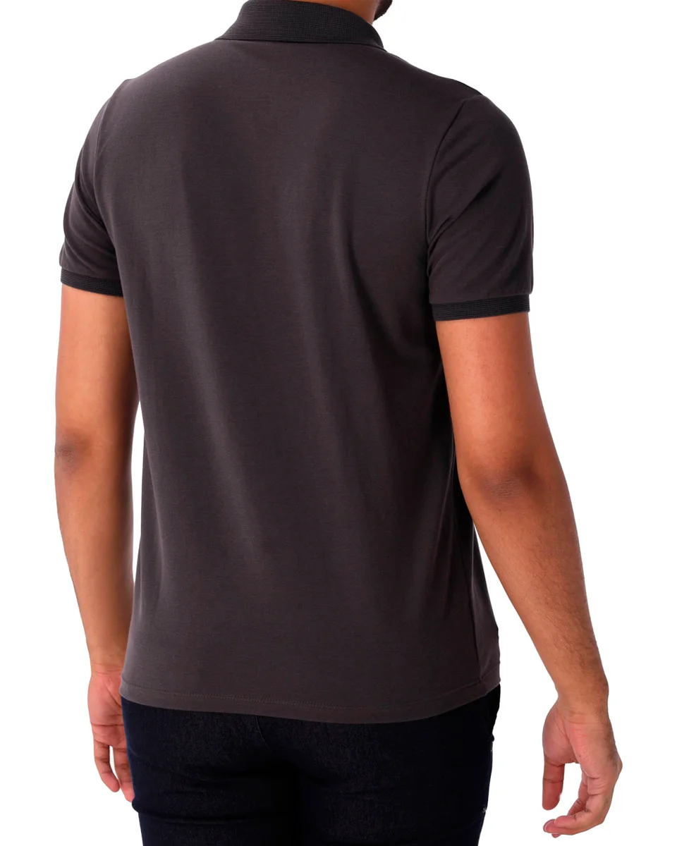 Ogochi camisa polo manga curta slim casual piquet (foto 4)