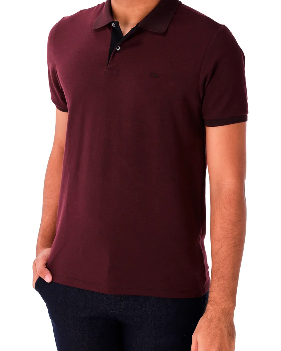 Ogochi camisa polo manga curta slim casual piquet (foto 3)