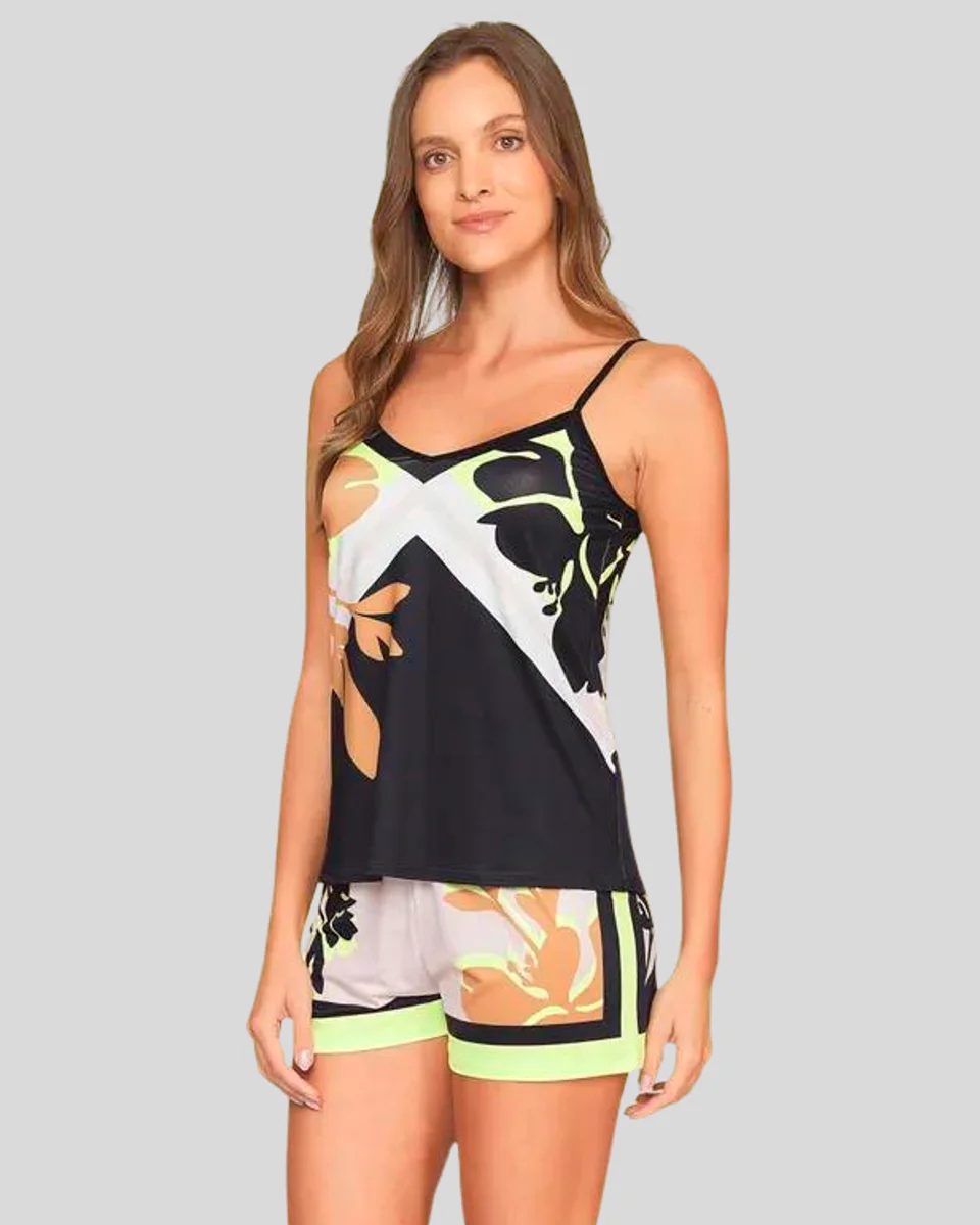 Lua luá short doll touch of lime — ESTAMPADO (foto 1)