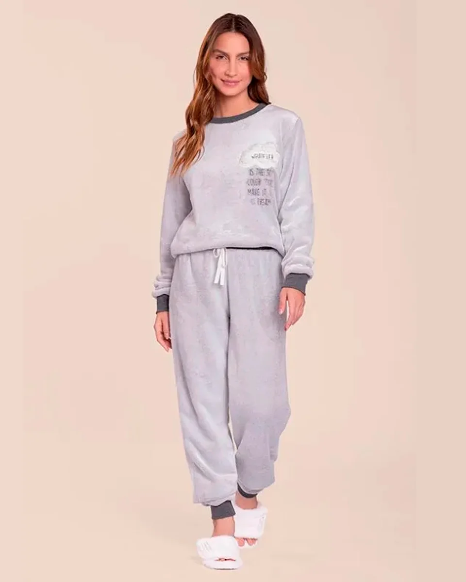 Lua luá pijama fleece cloudy mood — MESCLA (foto 2)