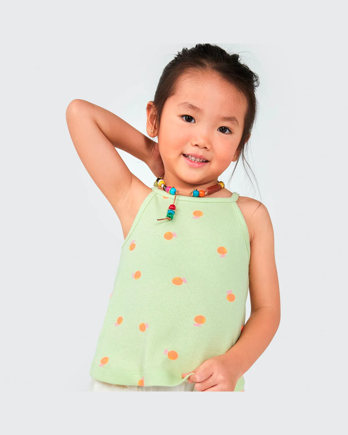 Hering kids camiseta regata fem 51r4 — VERDE/LARANJA (foto 3)