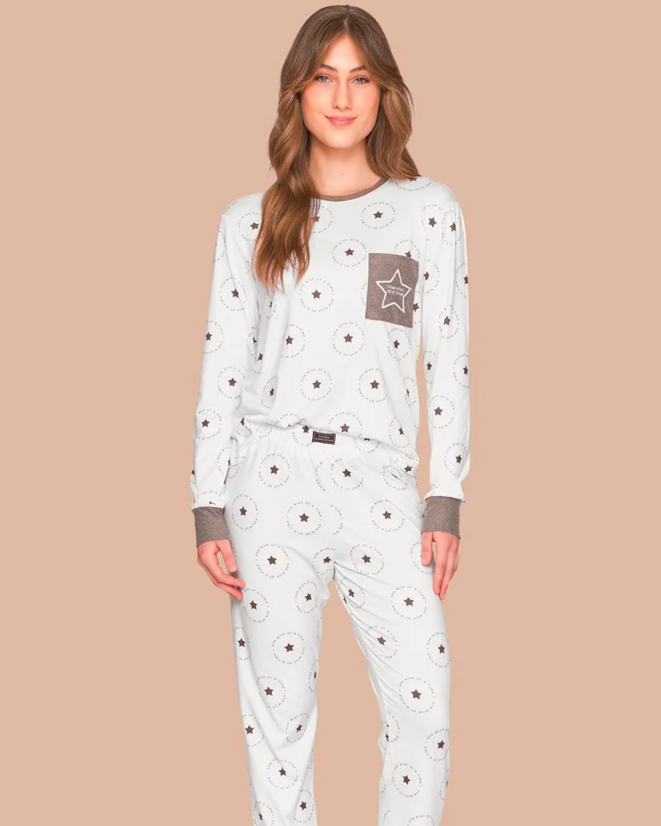 Lua luá pijama jogger endless dreams — BRANCO/CINZA (foto 1)