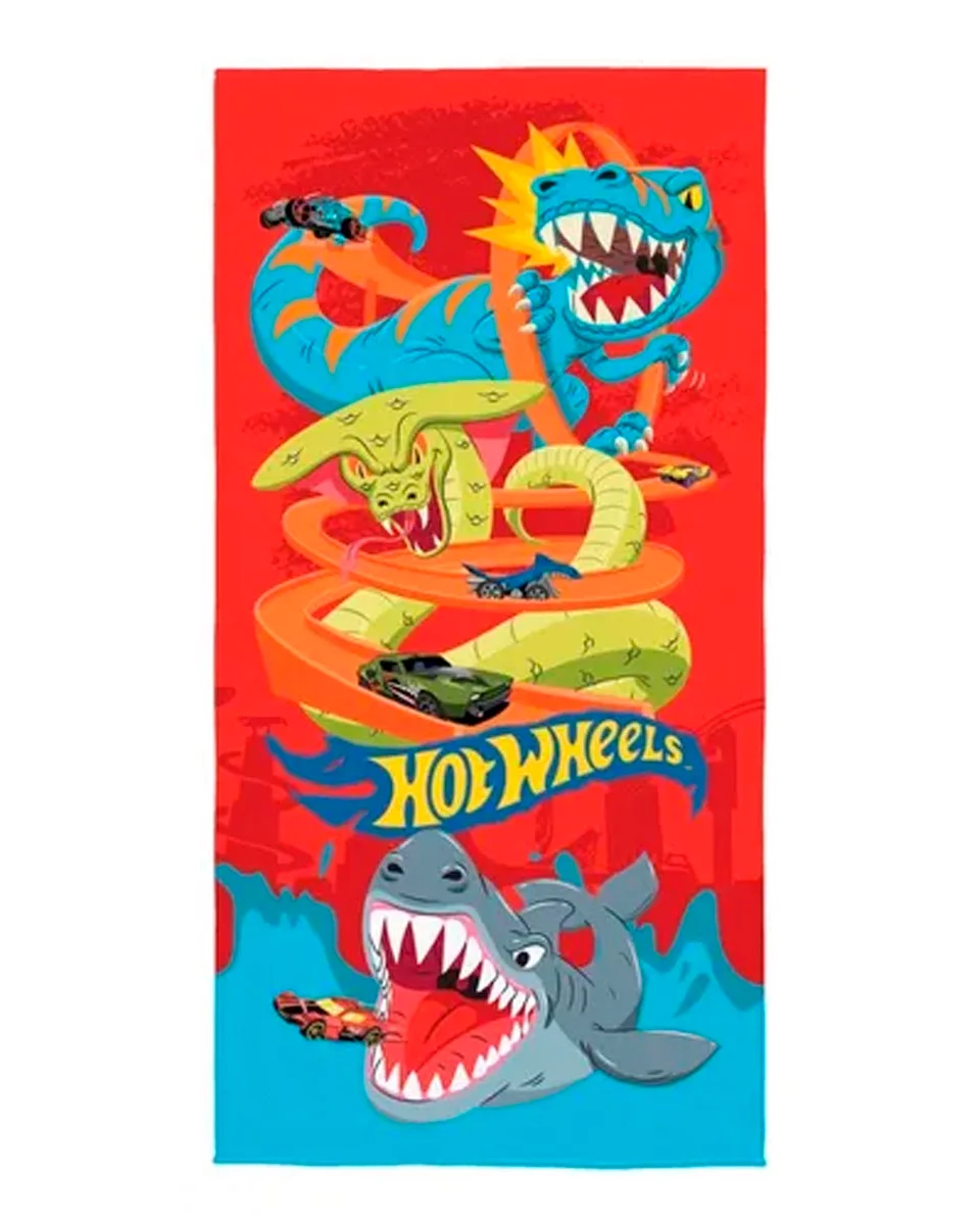Lepper toalha aveludada estampada infantil — HOT WHEELS PISTA VILOES (foto 1)