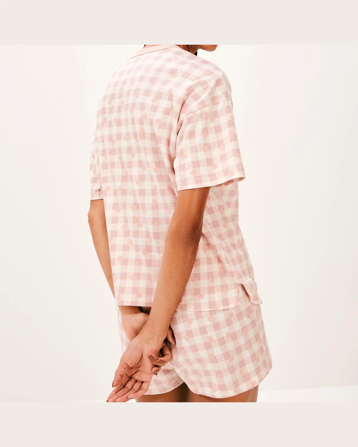 Hering pijama curto feminino estampado oversized 7cmv — ROSA (foto 4)