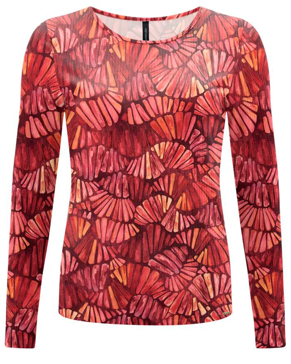 Lunender blusa malha canelado sevilha 69349 — CAPUCCINO VERMELHO (foto 1)