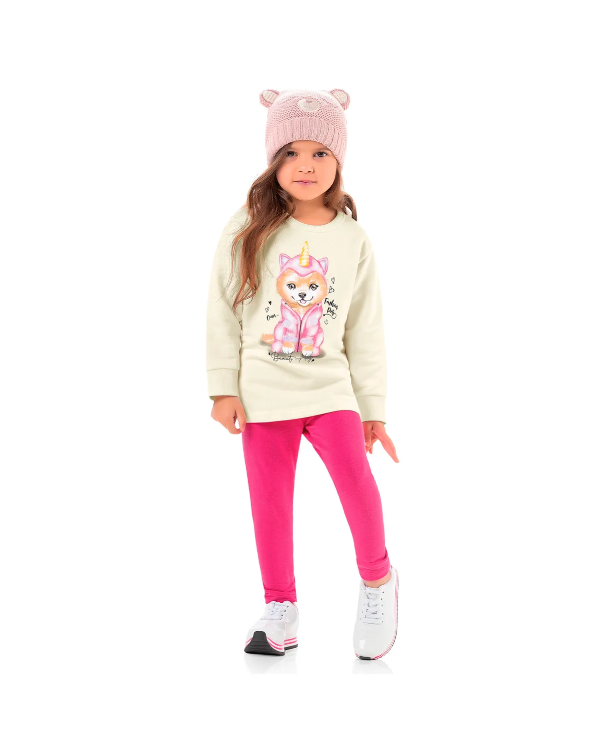 Fakini conjunto casaco/legging 10.22.01302 — OFF/ROSA (foto 2)