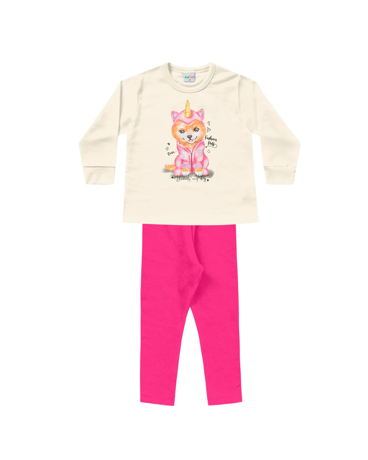 Fakini conjunto casaco/legging 10.22.01302 — OFF/ROSA (foto 1)