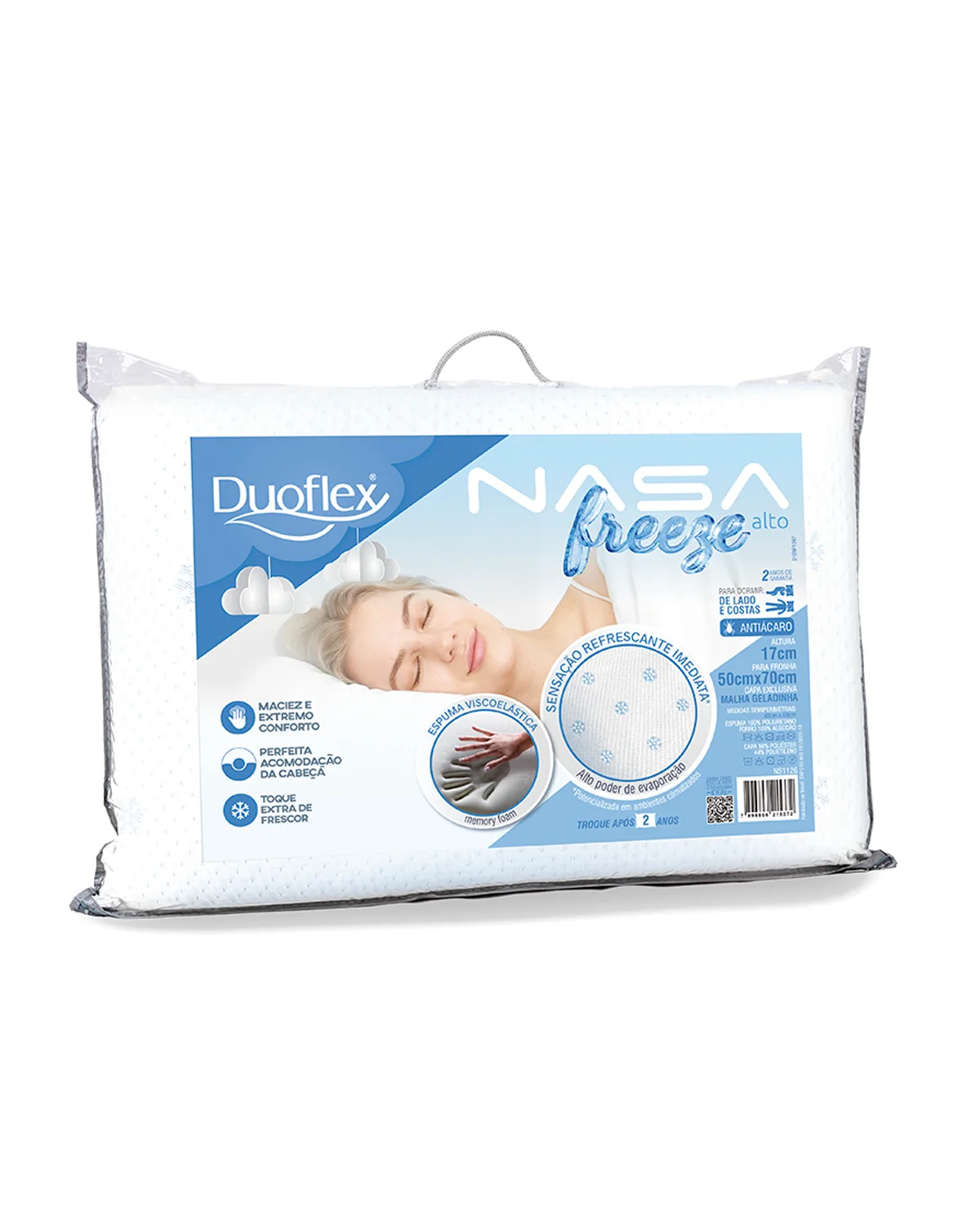 Duoflex travesseiro nasa alto freeze — BRANCO (foto 1)