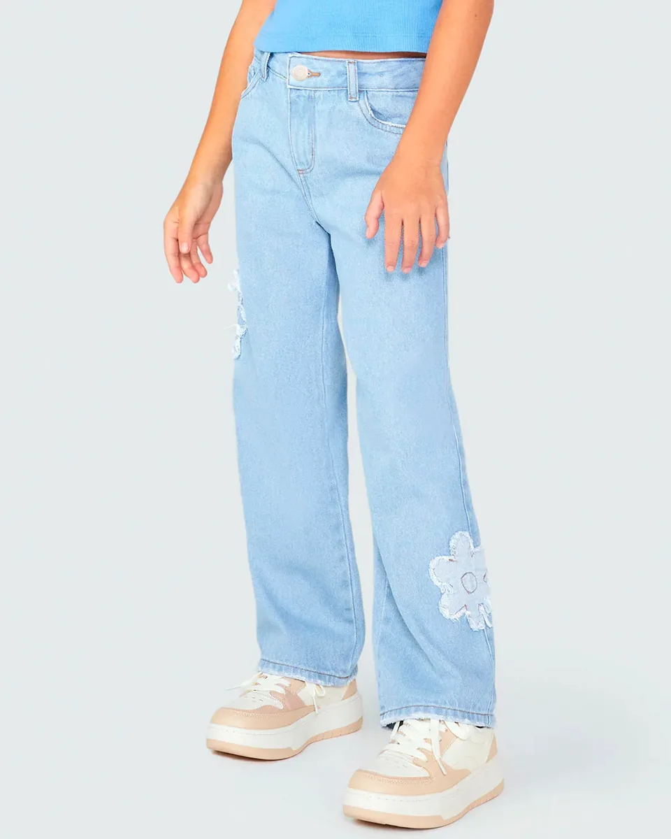 Hering kids calca fem c5m7 — JEANS CLARO (foto 1)