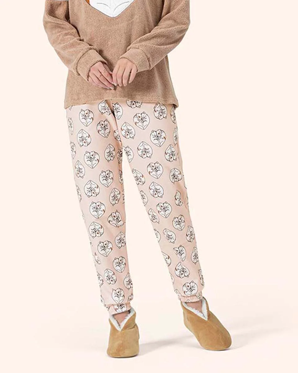 Lua encantada pijama longo fem ad pet love — CARAMELO (foto 3)