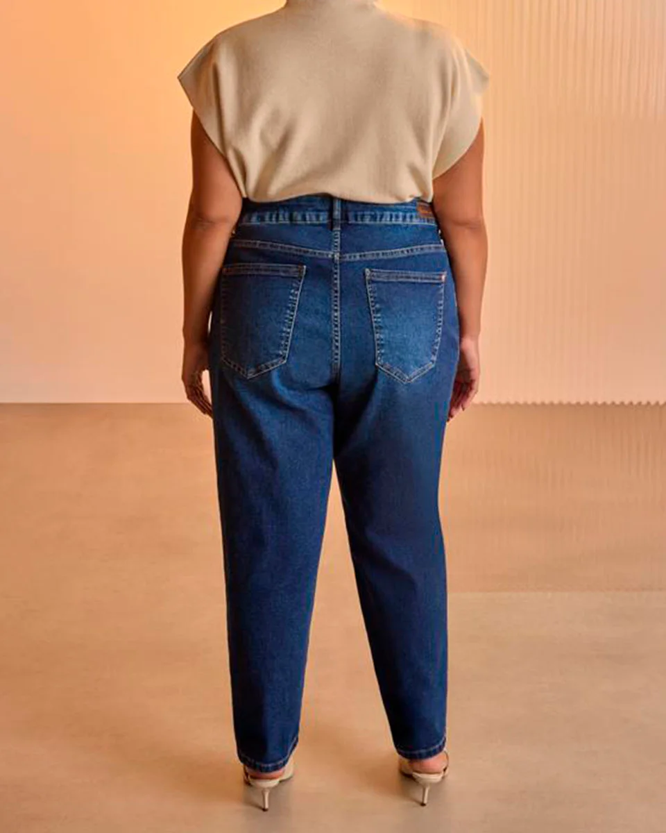 Lunender calca com elastano j6755 — JEANS ESCURO (foto 2)