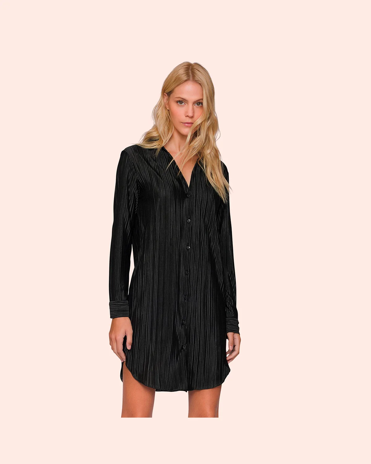 Lua luá chemise night lux — PRETO (foto 1)