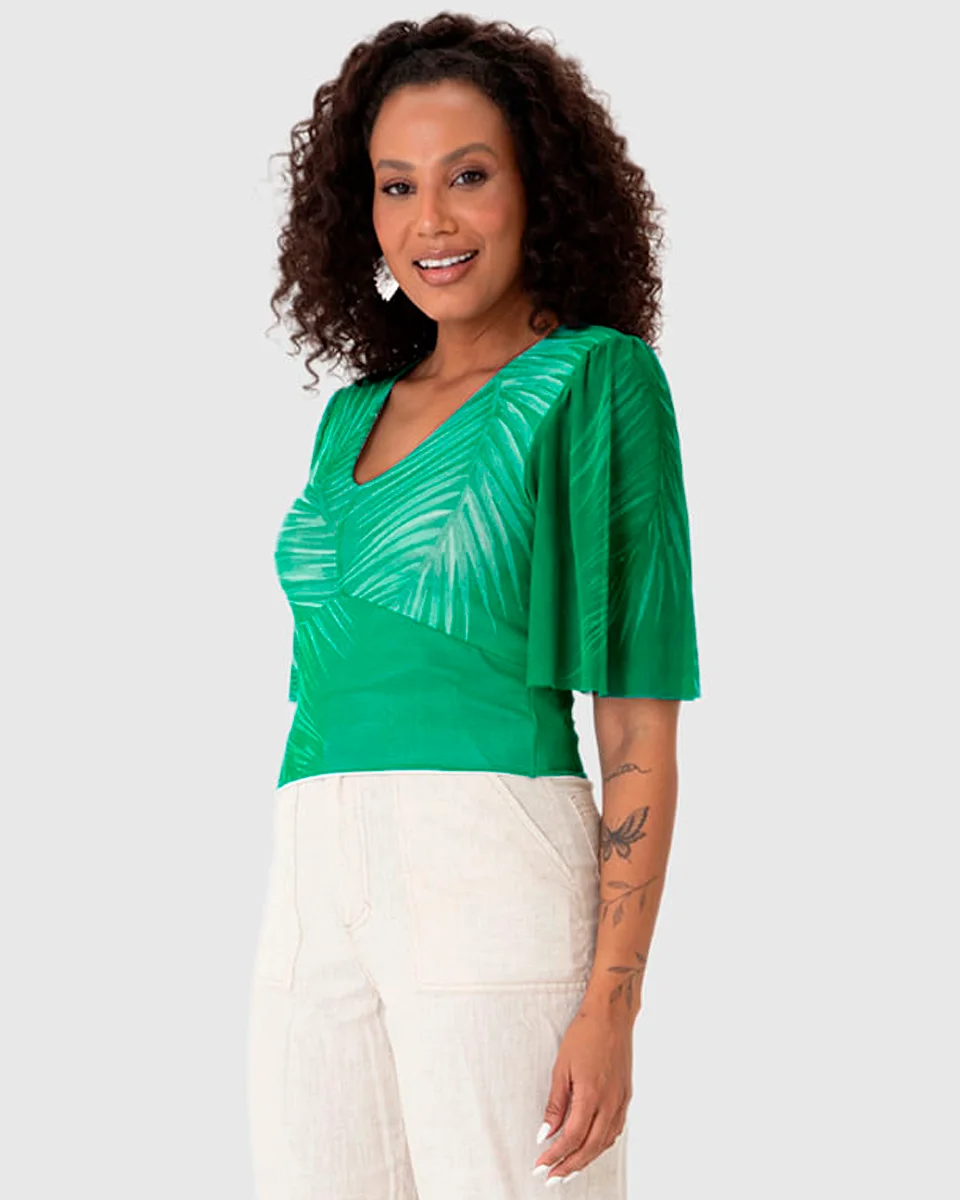 Malwee blusa cropped 1000123878 — VERDE (foto 1)