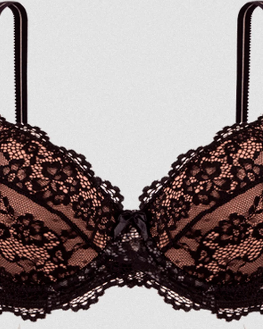 Liebe sutia ideal 1/2 taca e renda taca — PRETO (foto 1)